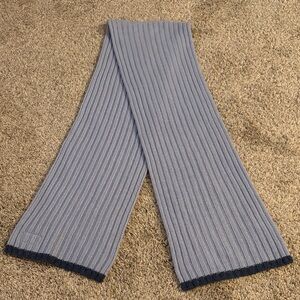 Coach wool/cashmere blend Ribbed Knit Scarf in Light blue 57”